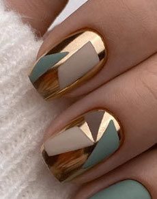 Shapes created with nail foil
